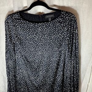 Navy and White Polka Dot Dress